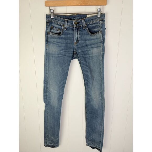 Rag and Bone Dre Low-Rise Slim Boyfriend Ankle Jeans in Perry $225 Size‎ 24 - Picture 1 of 10